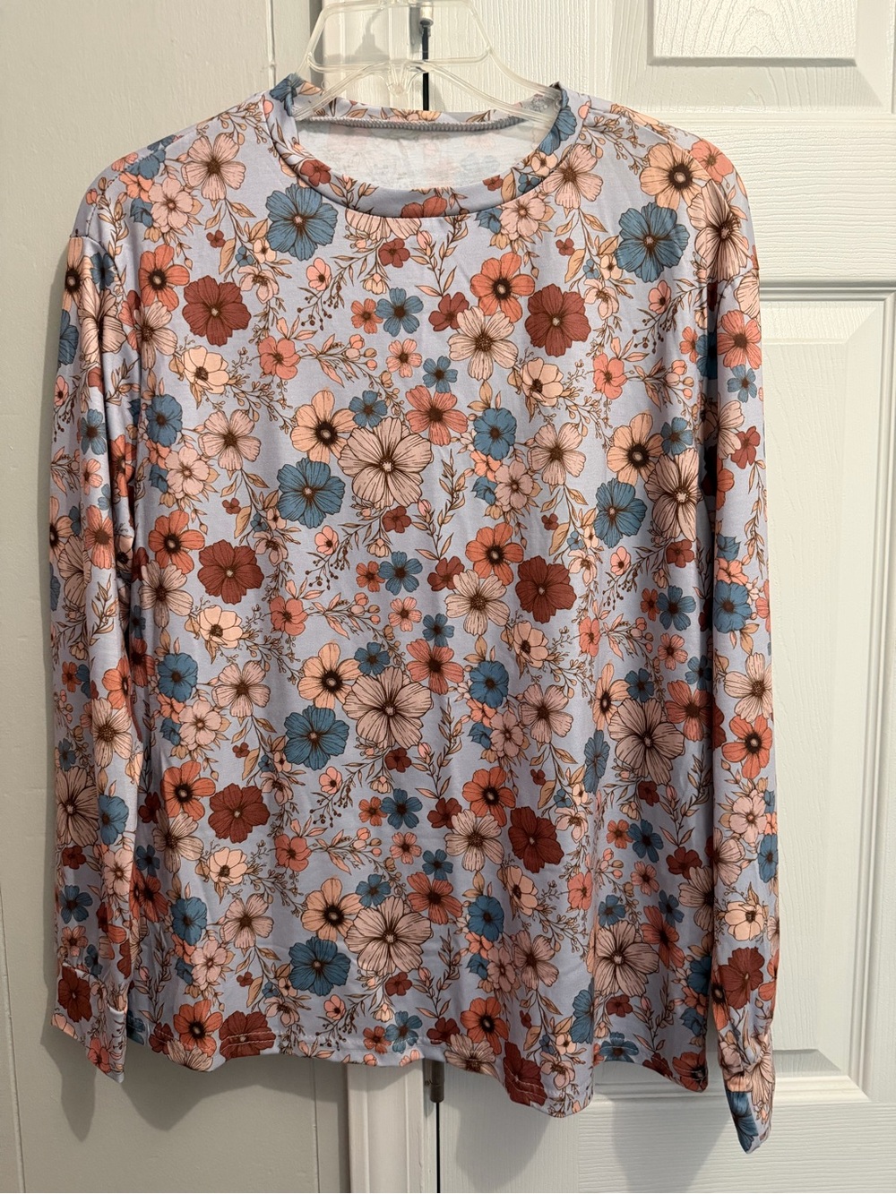 Women's Floral Long-Sleeve Top - Blue Multi